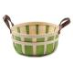 Wicker Gift Baskets 2 w/ Green Trim (10"x4 1/2"x7")
